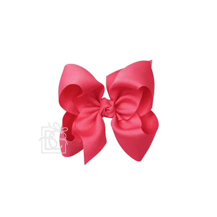 Emma Grosgrain Bow 5.5"-French Pink