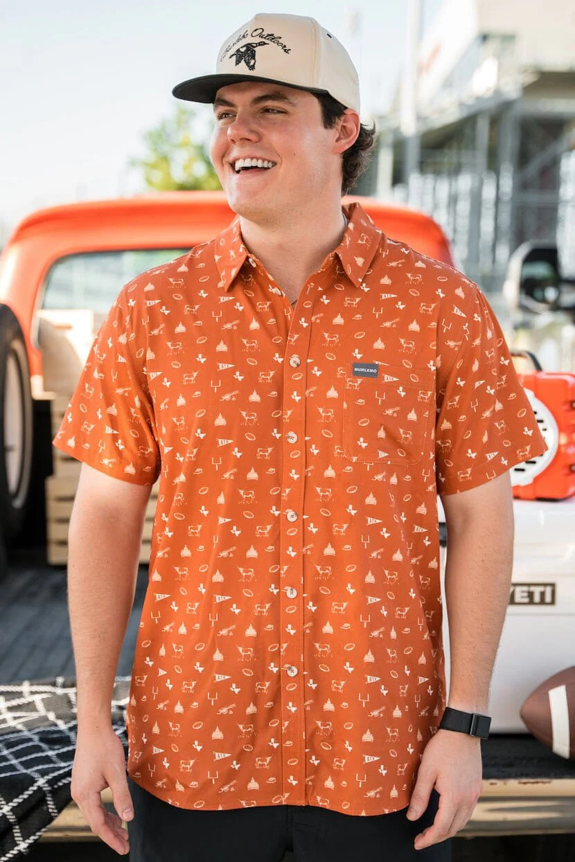 [Burlebo]Performance Button Up - Gameday in Austin