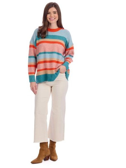 [Mud Pie] Sylas Striped Sweater-Blue