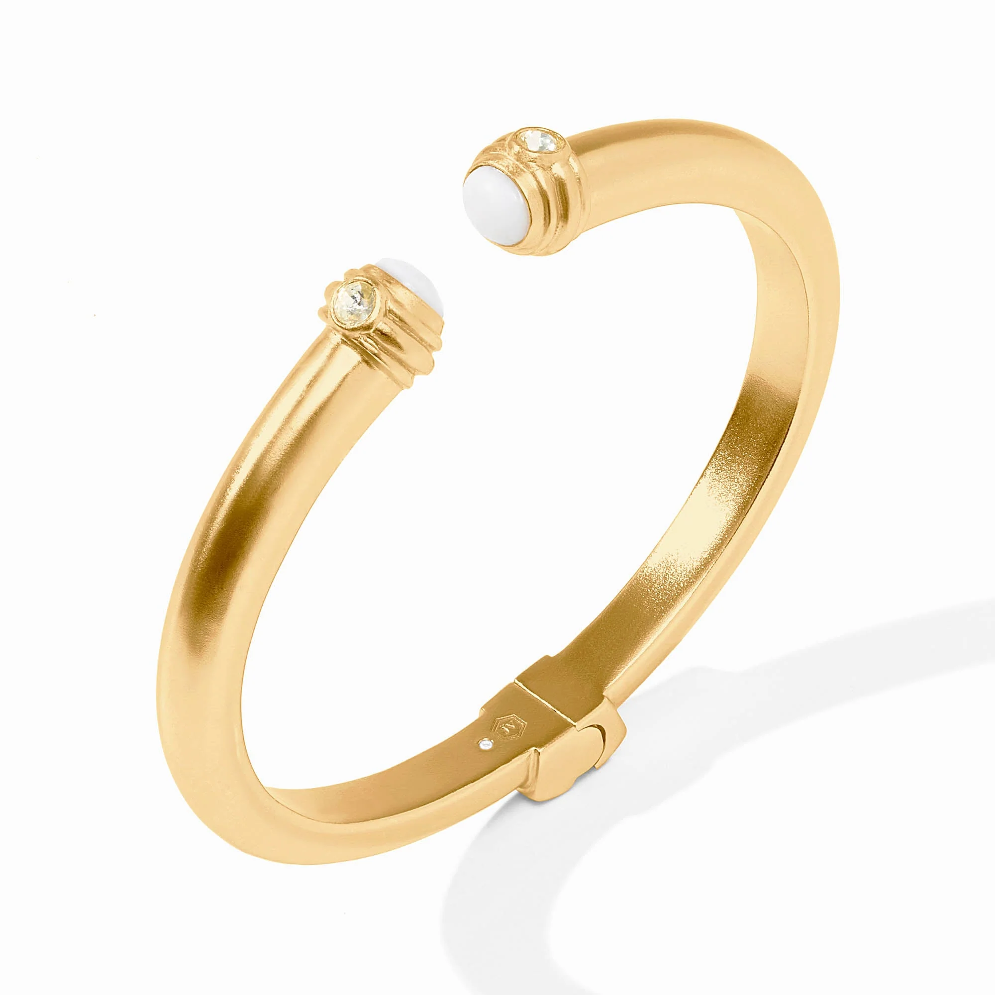 [Julie Vos] Portofino Demi Cuff-Gold-White Jade
