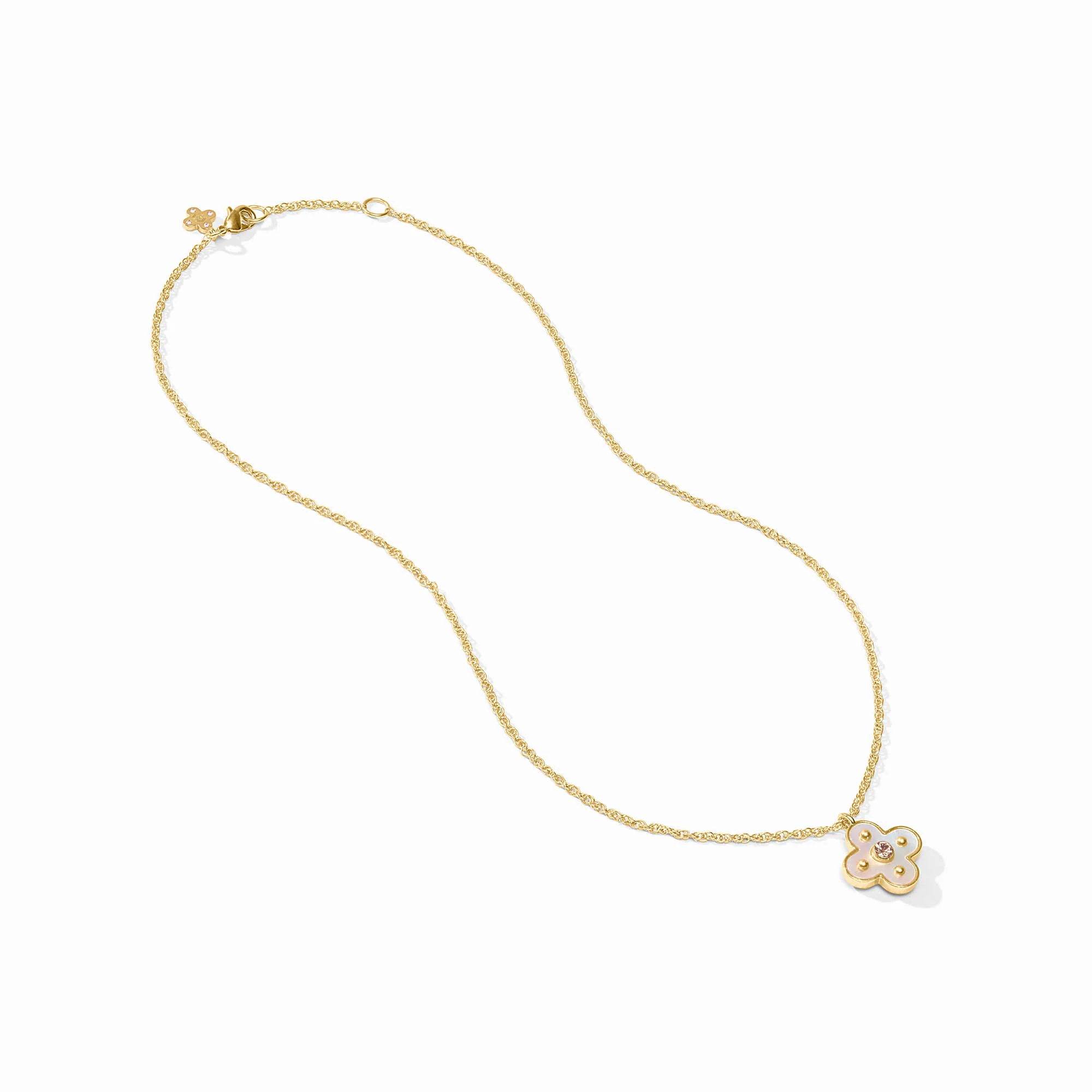 [Julie Vos] Colette Delicate Necklace- Chalcedony Blue