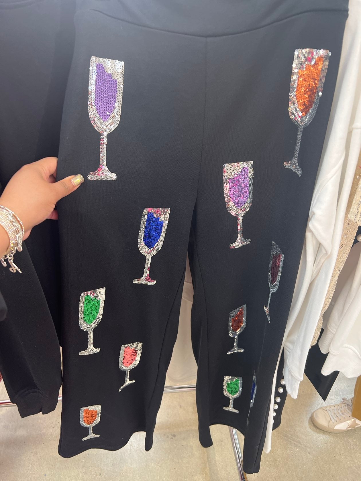 Wine Not Pants-Black