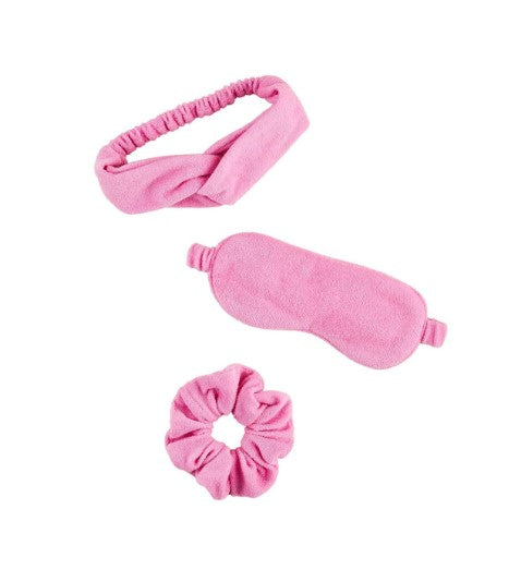 [Mud Pie] Terrycloth Self Care Gift Set-Pink