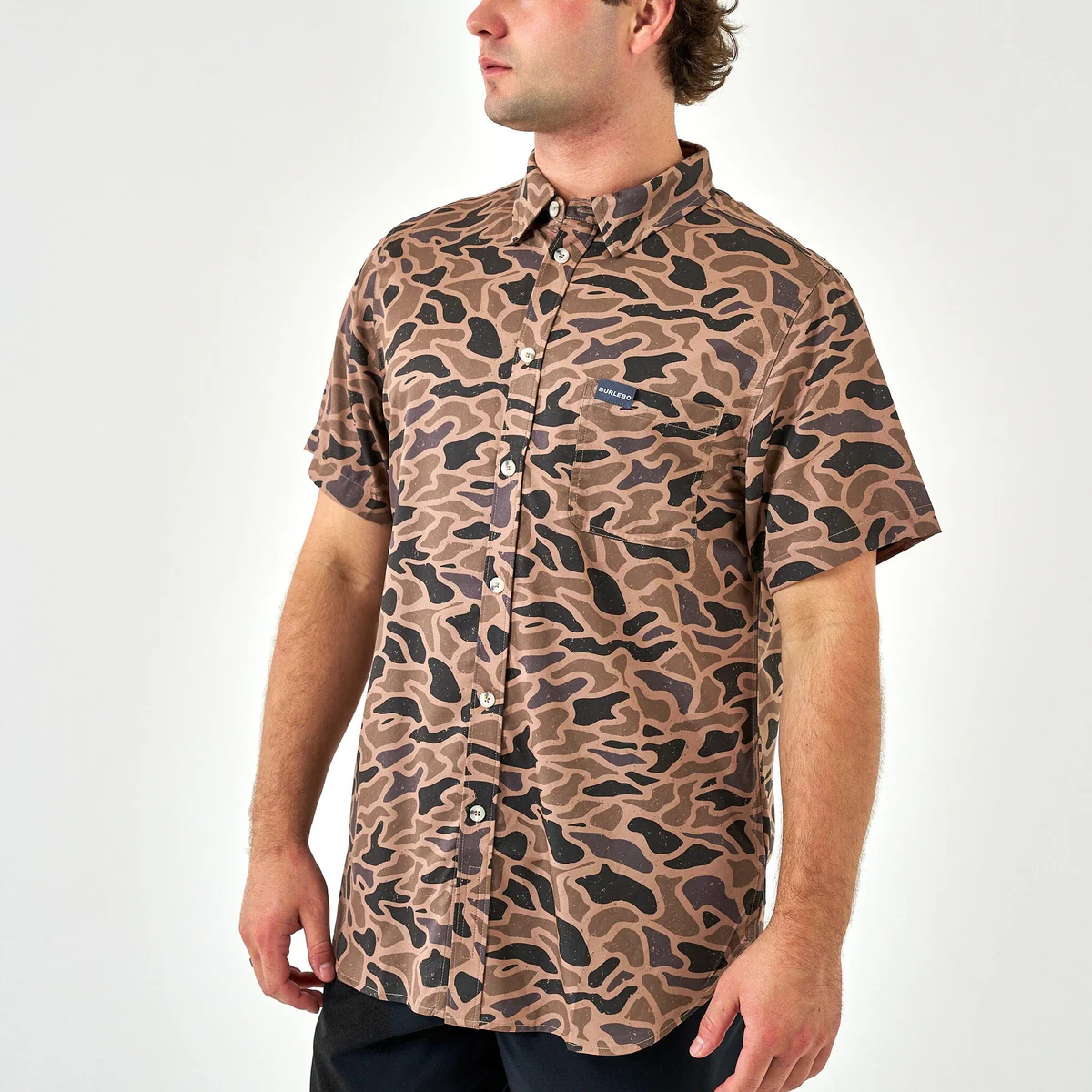[Burlebo] Performance Button Up-Gauge Camo