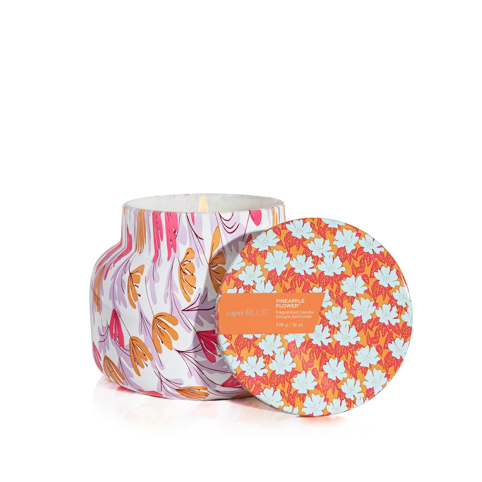 [Capri Blue] Pineapple Flower Pattern Play Signature Candle 19oz
