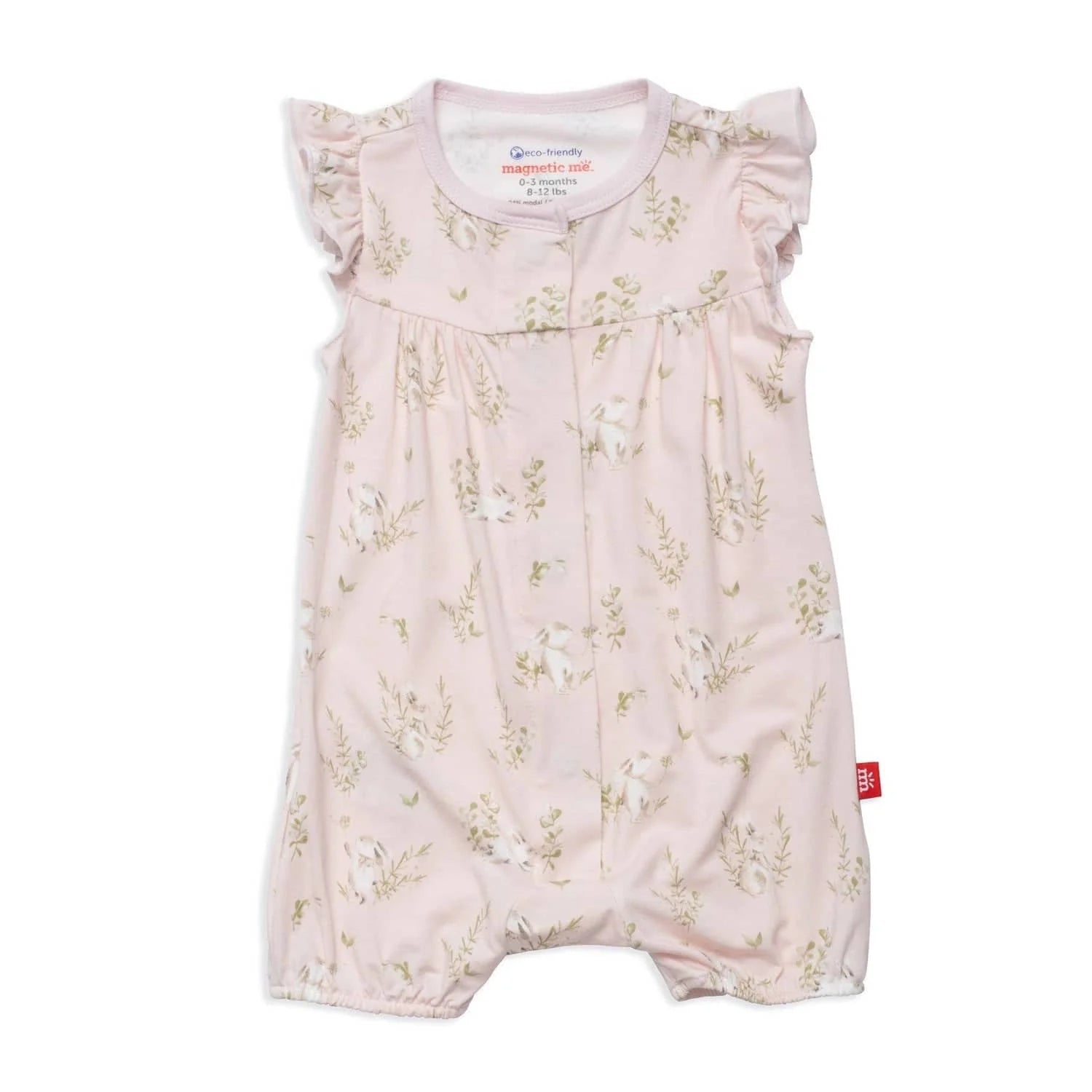 [Magnetic Me] Pink Hoppily Ever After Modal Romper 3-6M
