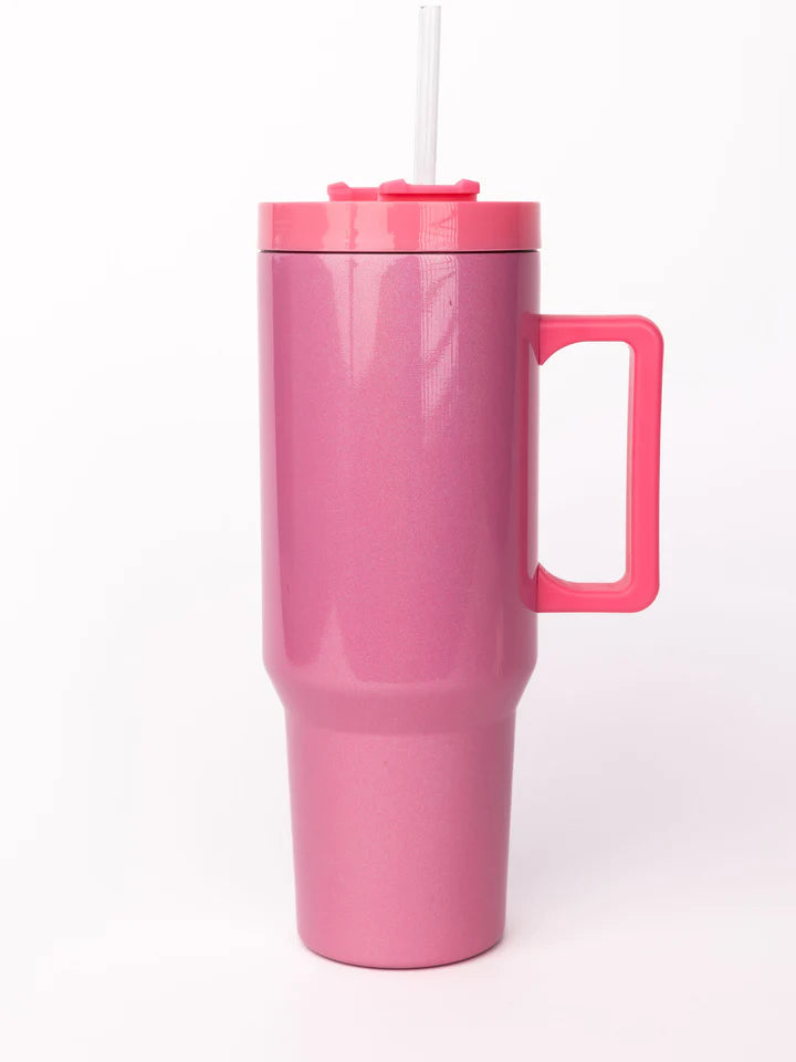 [Mary Square] 30 oz To-Go Tumbler Pearlized Pink