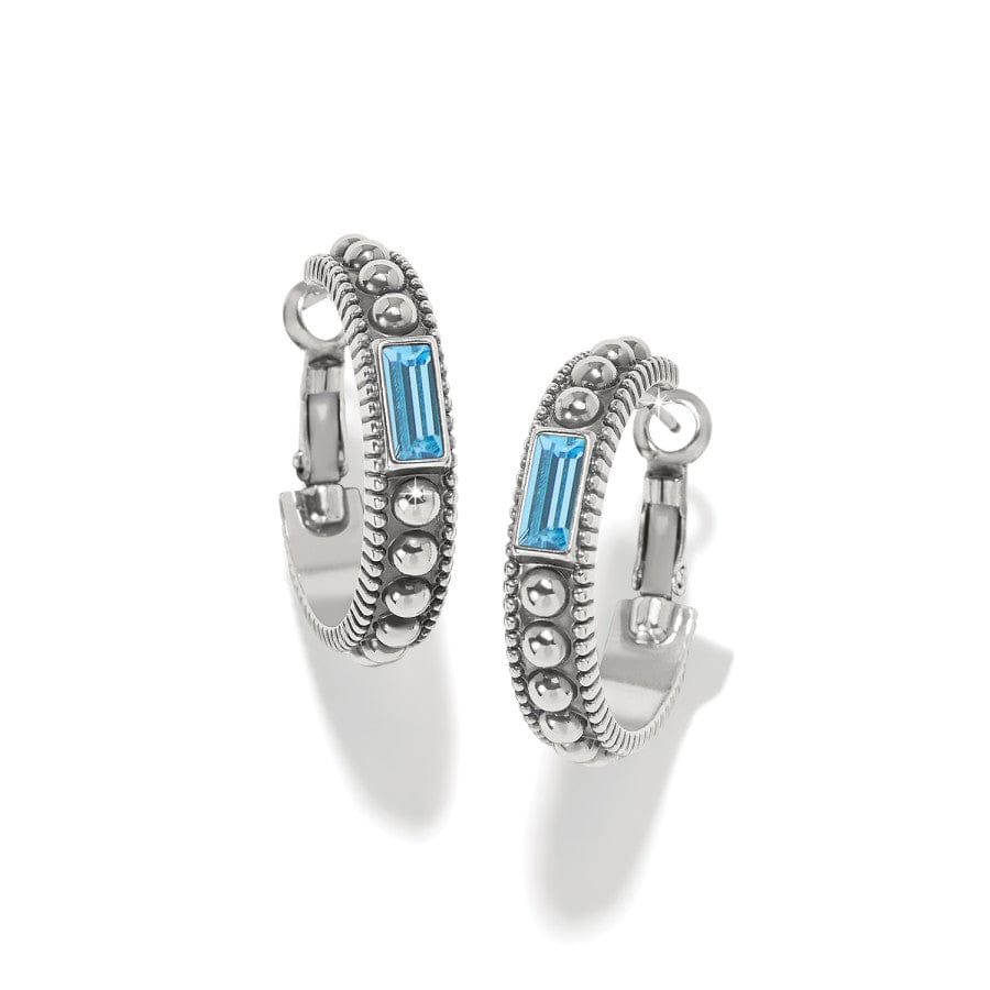 [Brighton] Pretty Tough Gem Hoop Earrings-Aqua