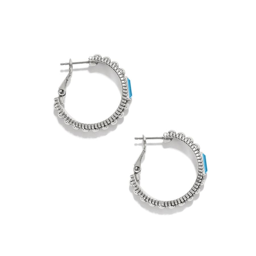 [Brighton] Pretty Tough Gem Hoop Earrings-Aqua