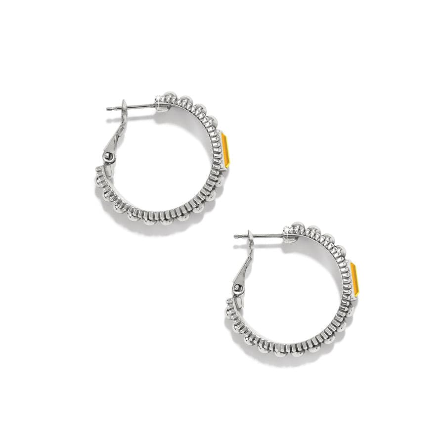 [Brighton] Pretty Tough Gem Hoop Earrings-Topaz