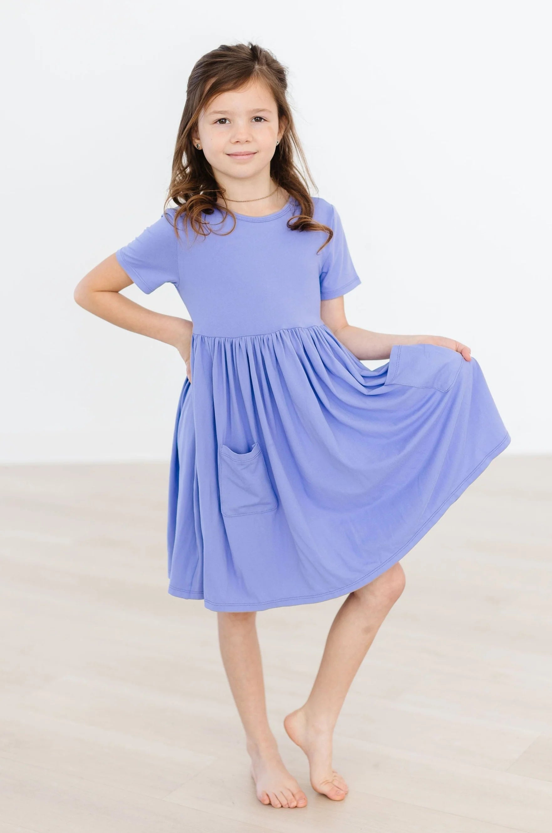 [Mila & Rose] Pocket Twirl Dress-Periwinkle