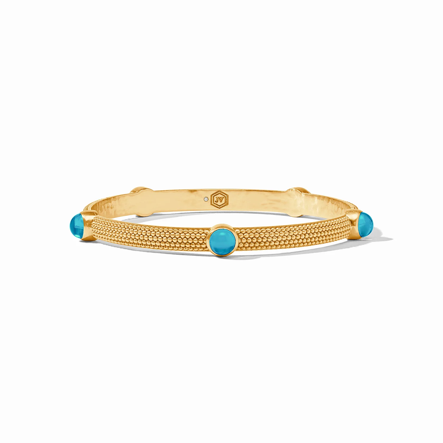 [Julie Vos] Cabochon Bangle-Iridescent London Blue