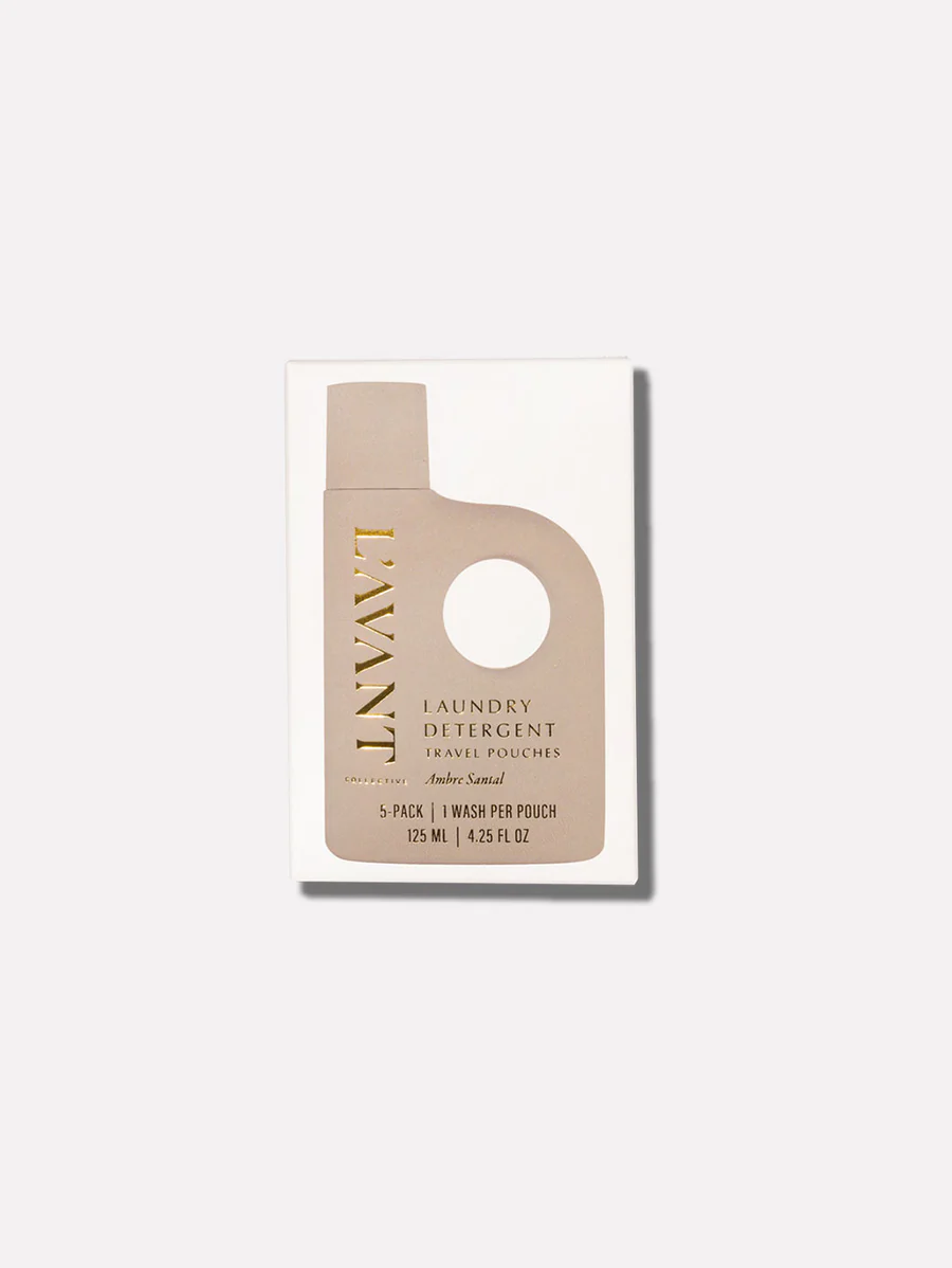 Laundry Detergent Travel Pouches - Pack of 5 - Ambre Santal
