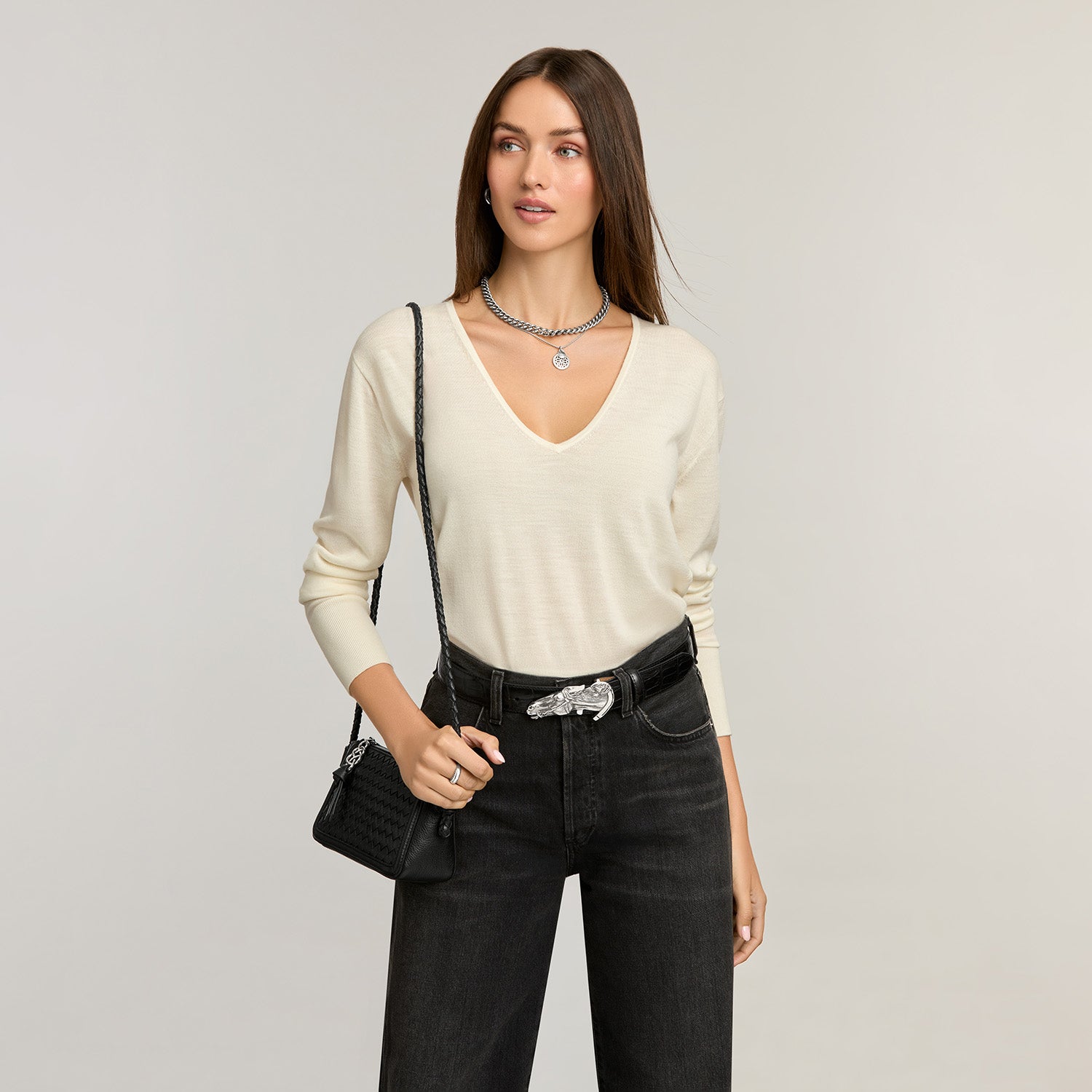 [Brighton] Charleston Lady Belt-Black