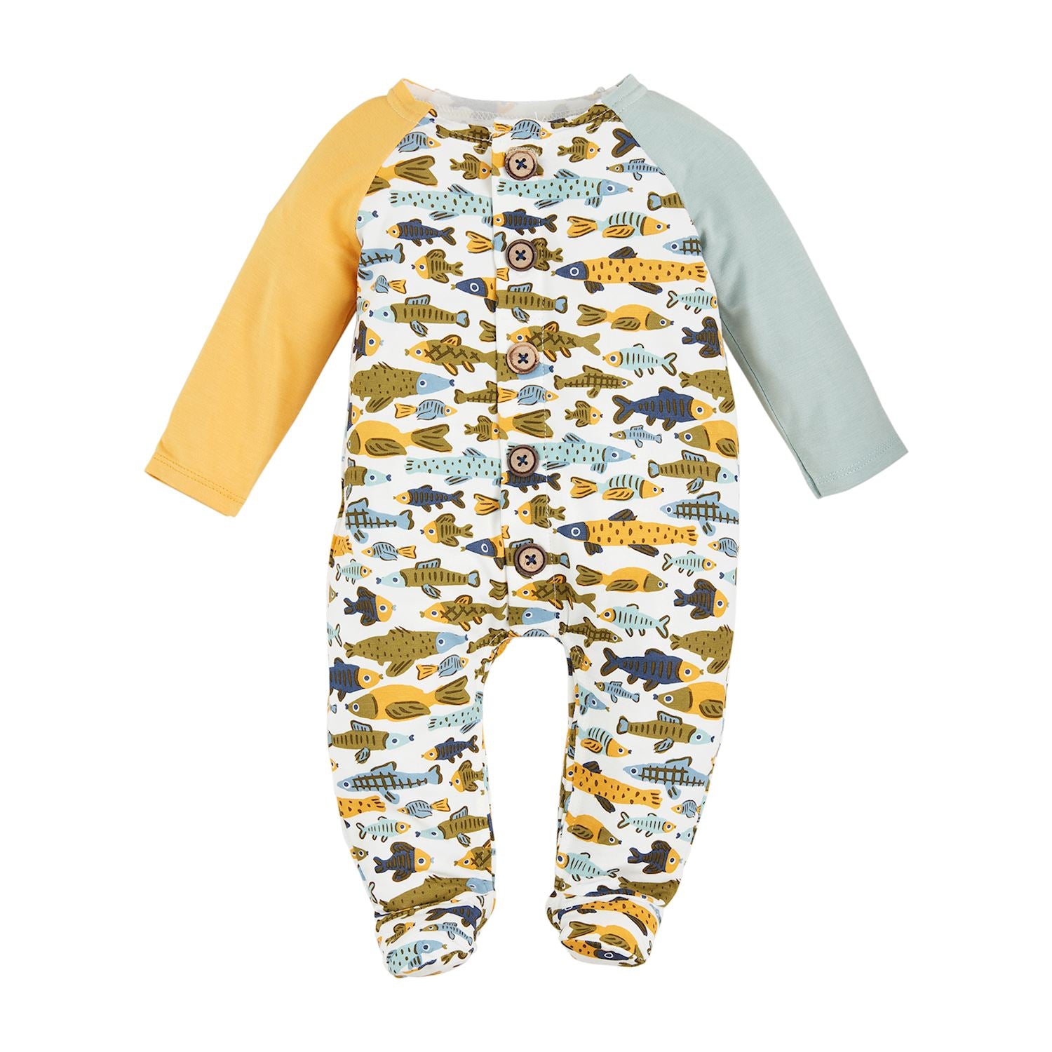 [Mud Pie] Fish Glow Raglan Sleeper