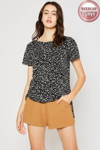 Splash Dot Printed Top