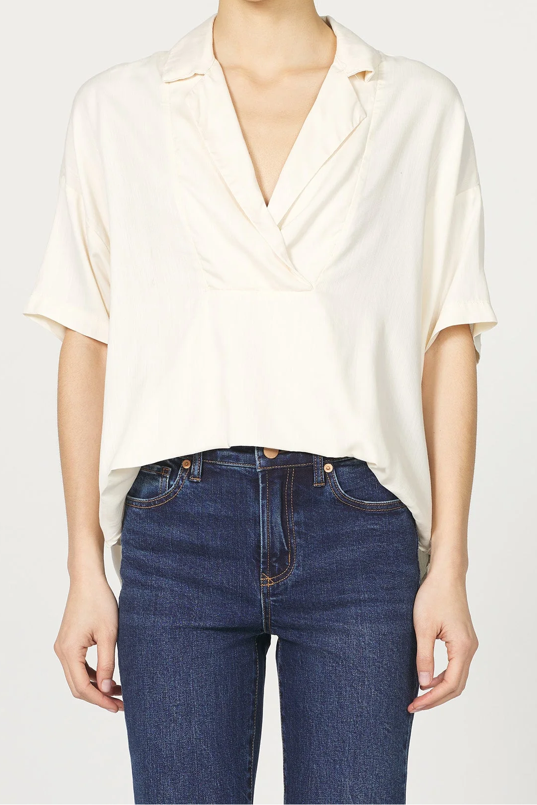 [Dear John] Belle Tencel Top - Whitecap Gray