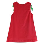Girls Christmas Applique Bow Dress
