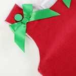 Girls Christmas Applique Bow Dress