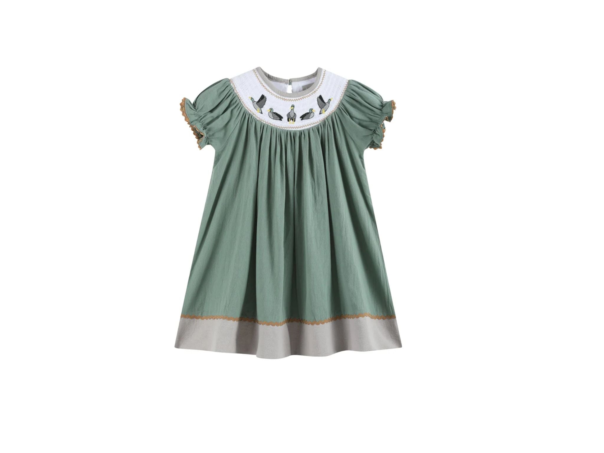 Sage Green Mallard Girls Dress