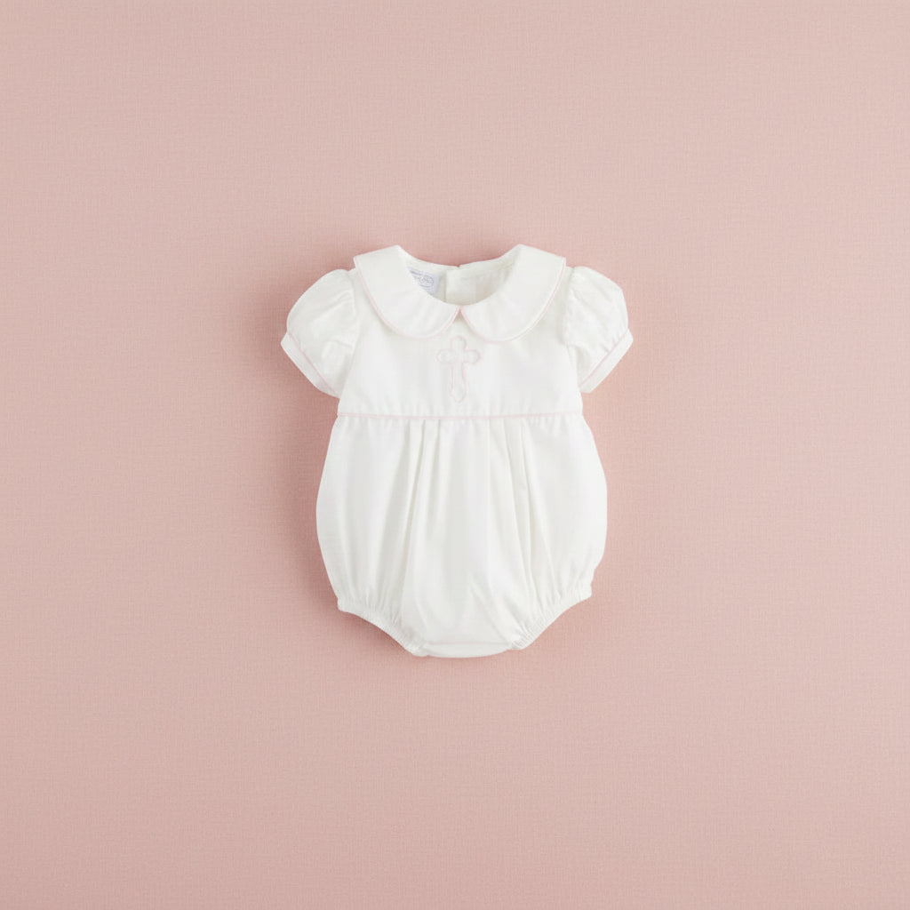 Pink Cross Poplin Bubble