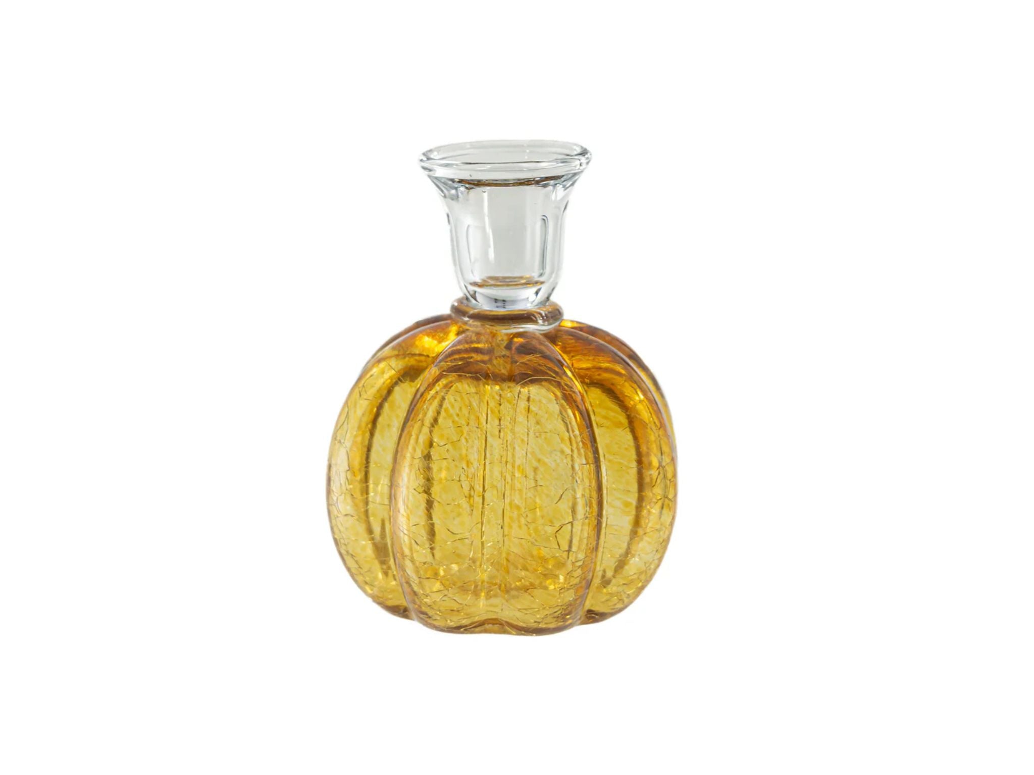 Umber Glass Pumpkin Candle Stick