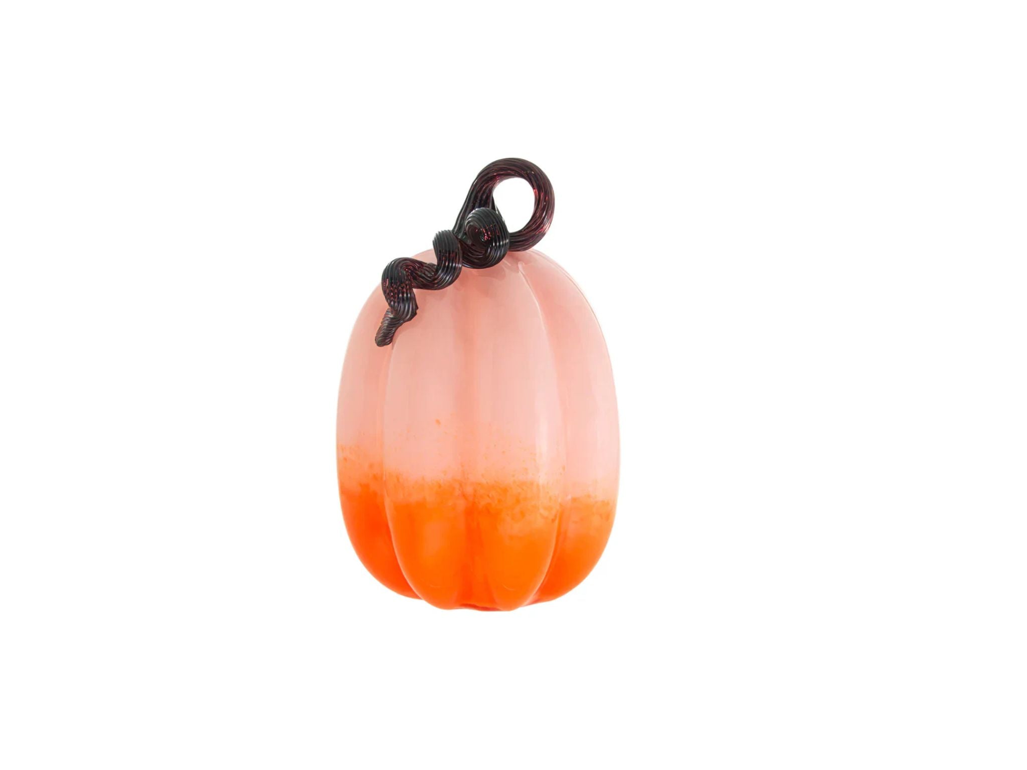 Ombre Pink & Org Glass Pumpkin-Lg