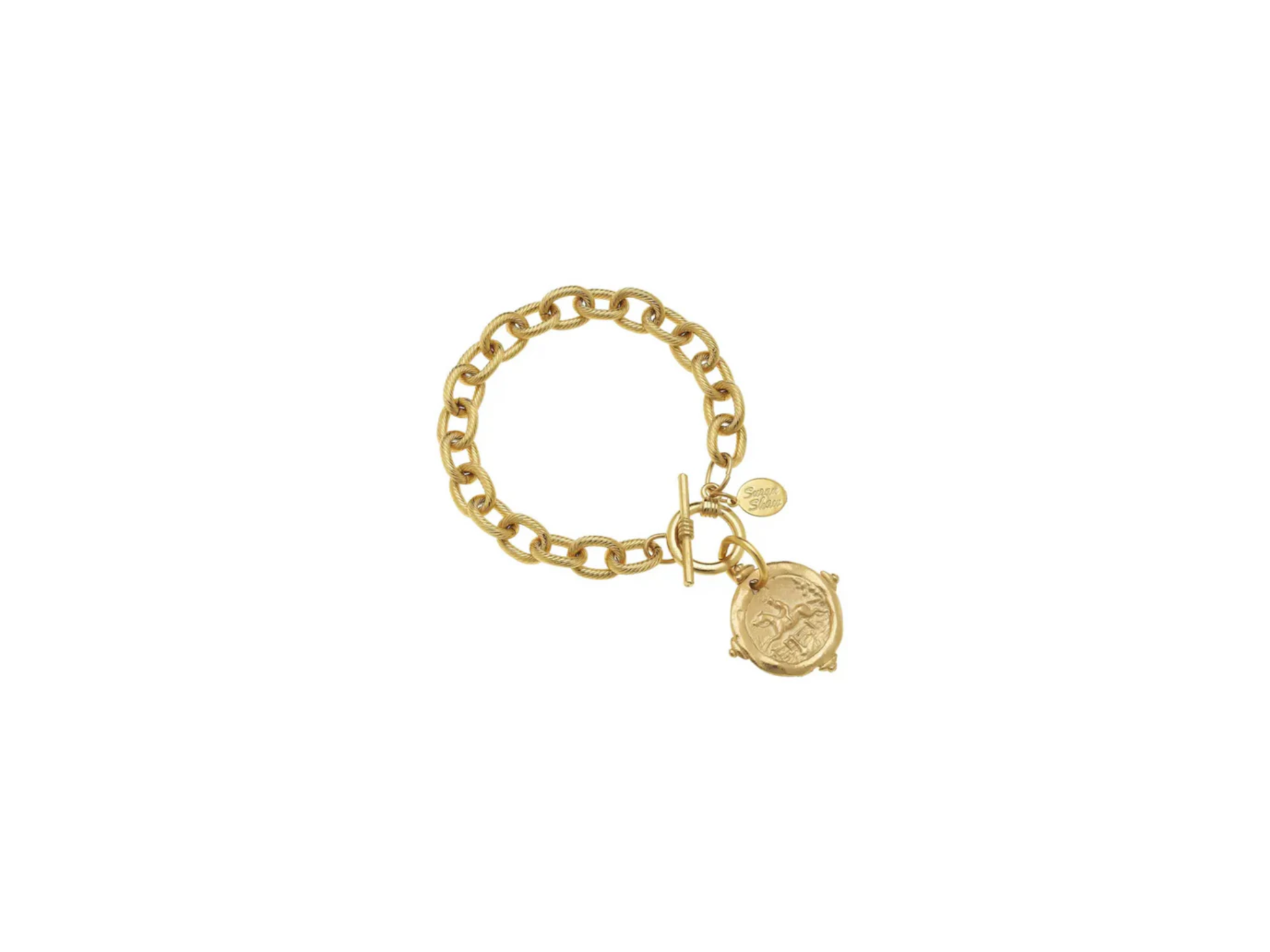 [Susan Shaw] Gold Equestrian Intaglio Bracelet