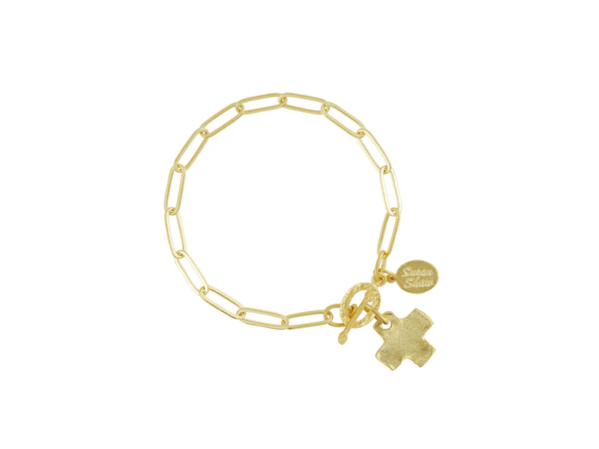 [Susan Shaw] Cross Paperclip Bracelet