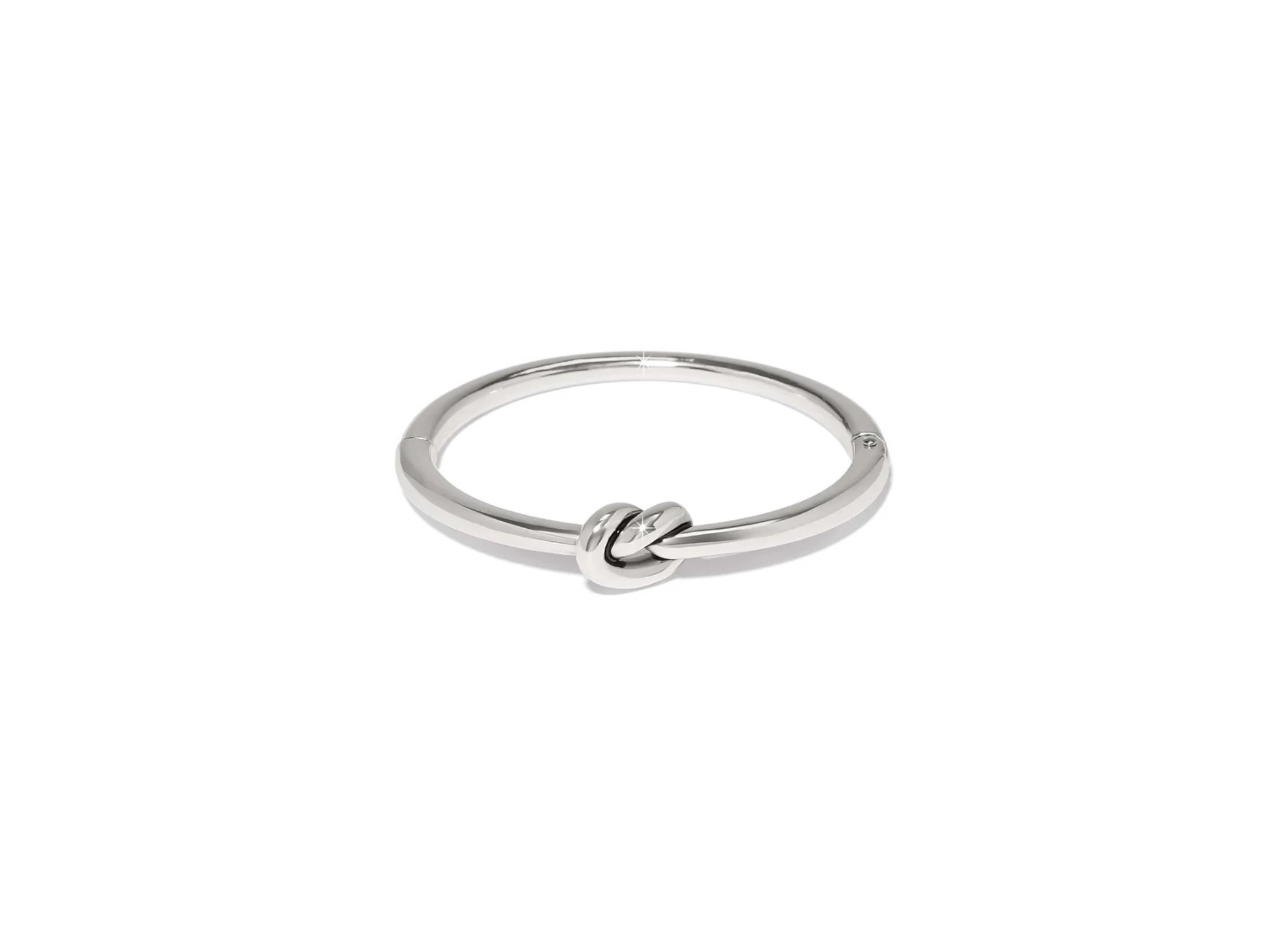 [Brighton] Interlok Single Knot Hinged Bangle-Silver