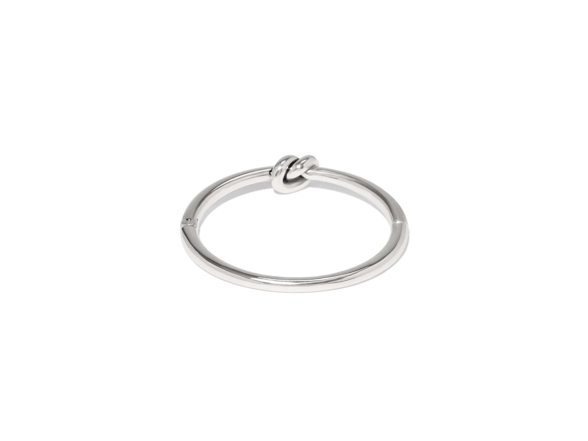 [Brighton] Interlok Single Knot Hinged Bangle-Silver