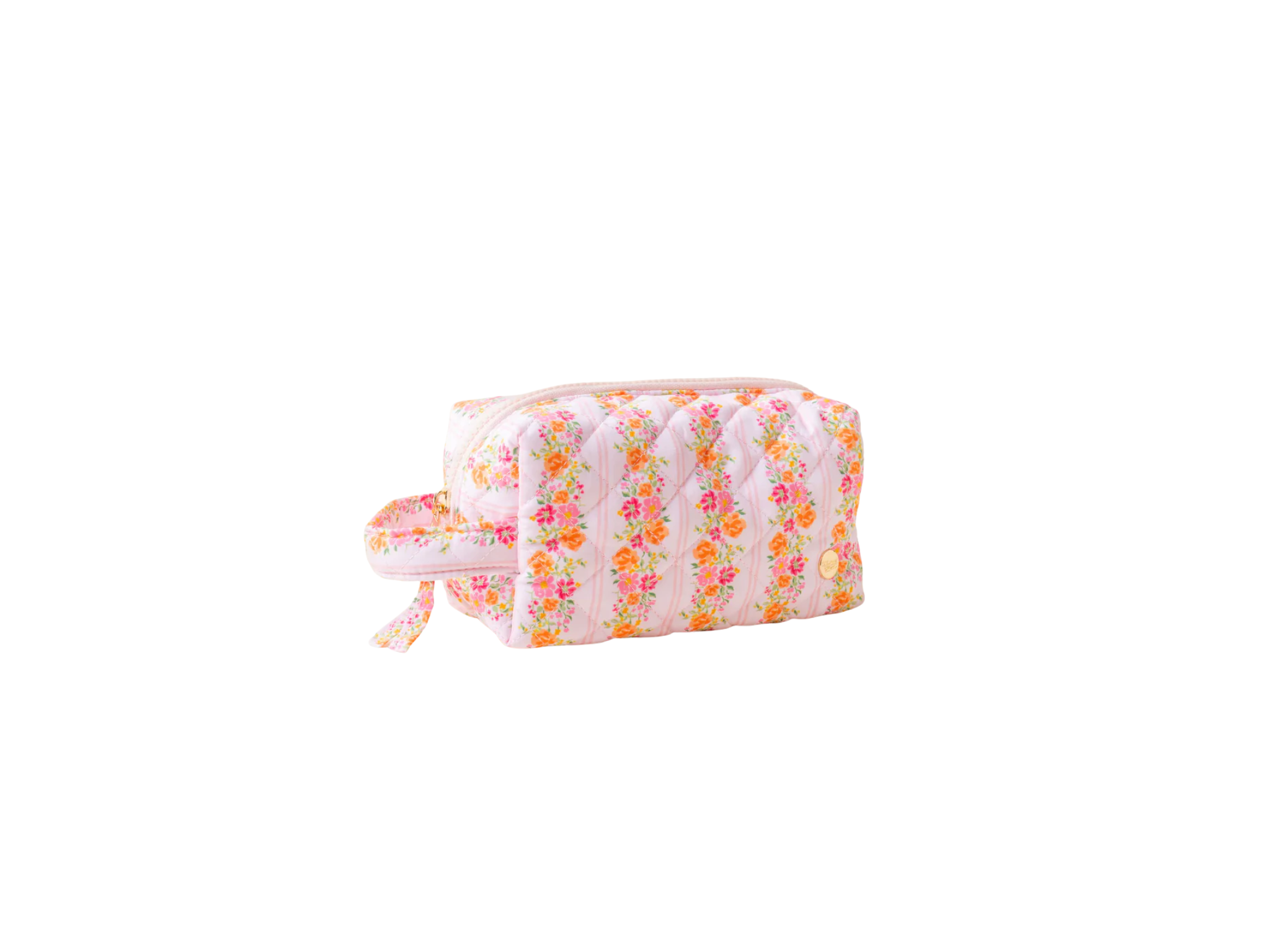 Petal Parade Pink Essentials Quilted Cosmetic Pouch