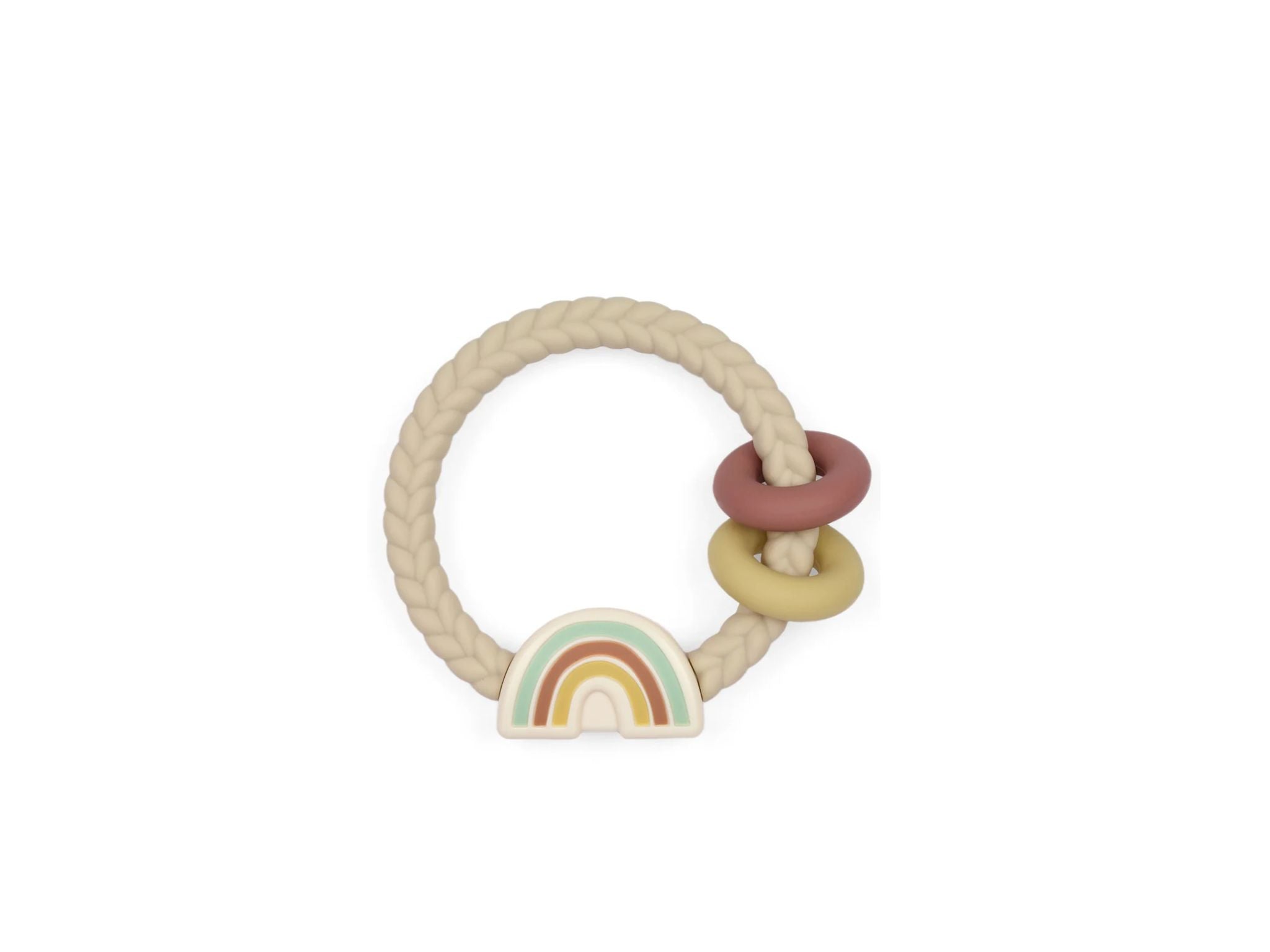 Ritzy Rattle Silicone Teether-Neutral Rainbow