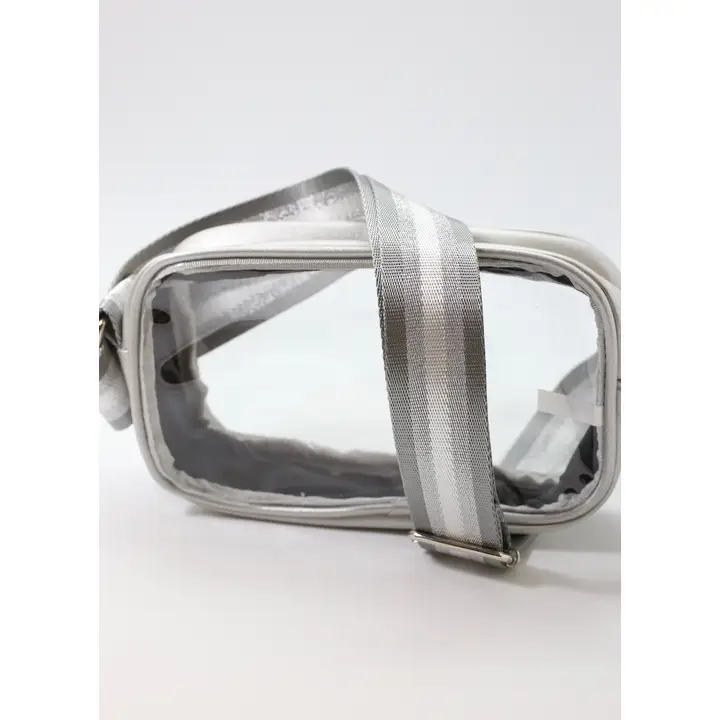 Edmund Clear Crossbody-Silver