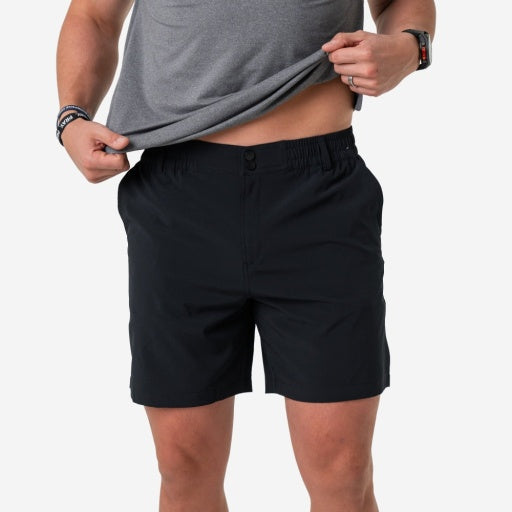EVERYDAY SHORT- MATTE BLACK RETRO DUCK CAMO POCKET