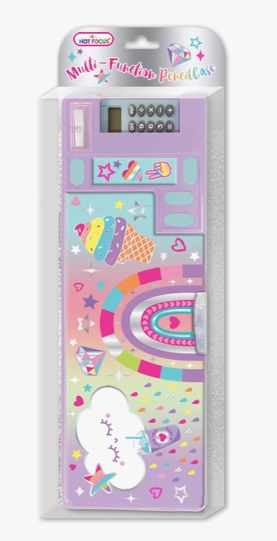 Multi-Function Pencil Case - Rainbow