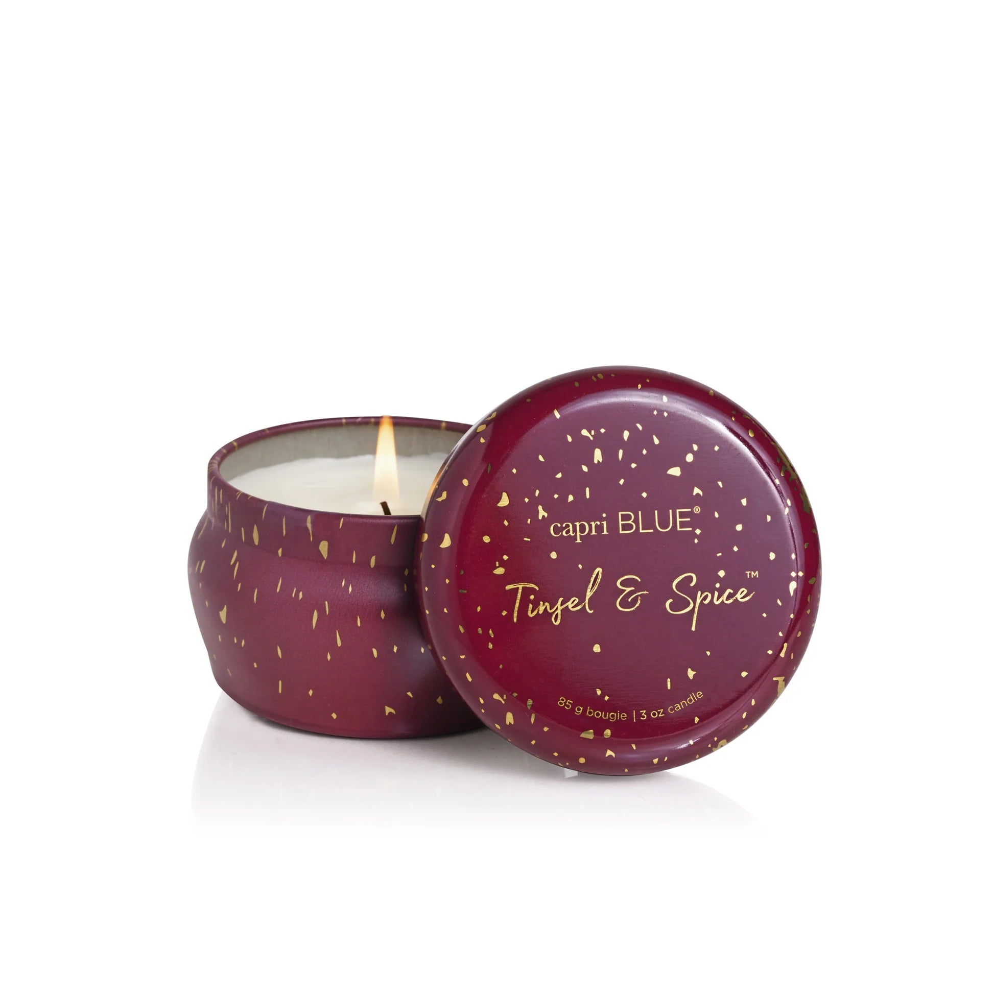[Capri Blue] Tinsel & Spice Glimmer Mini Tin Candle 3oz