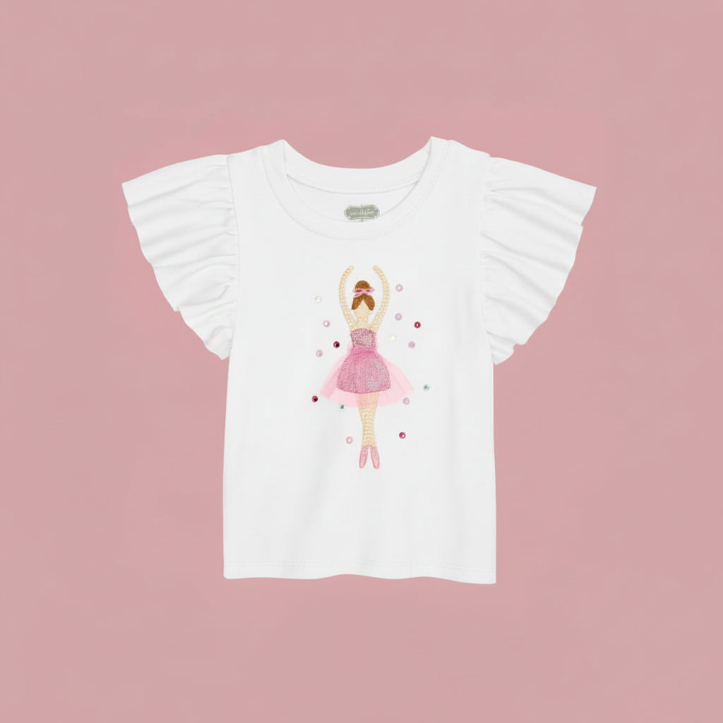 [Mud Pie] Dance Ruffle Tees Ballerina