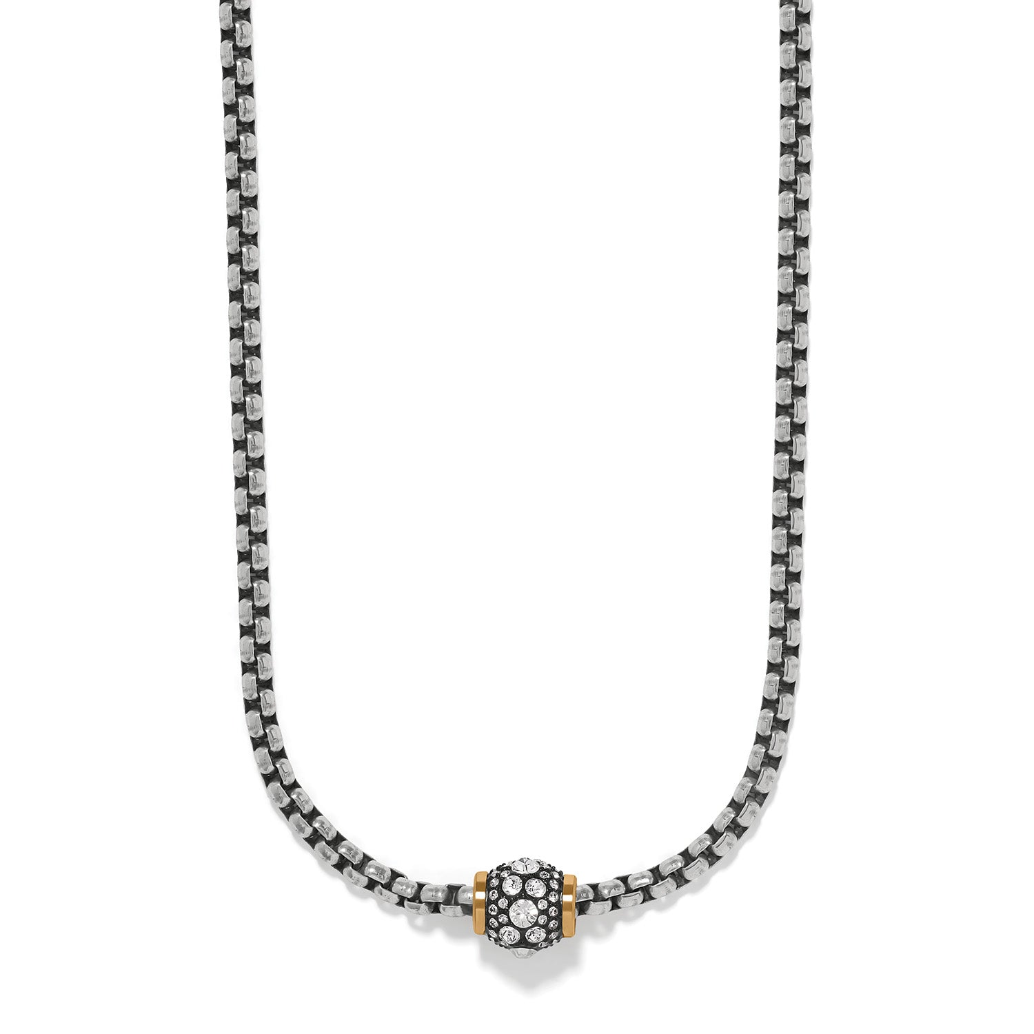 [Brighton] Meridian Solis Hematite Necklace-Slv/Gold