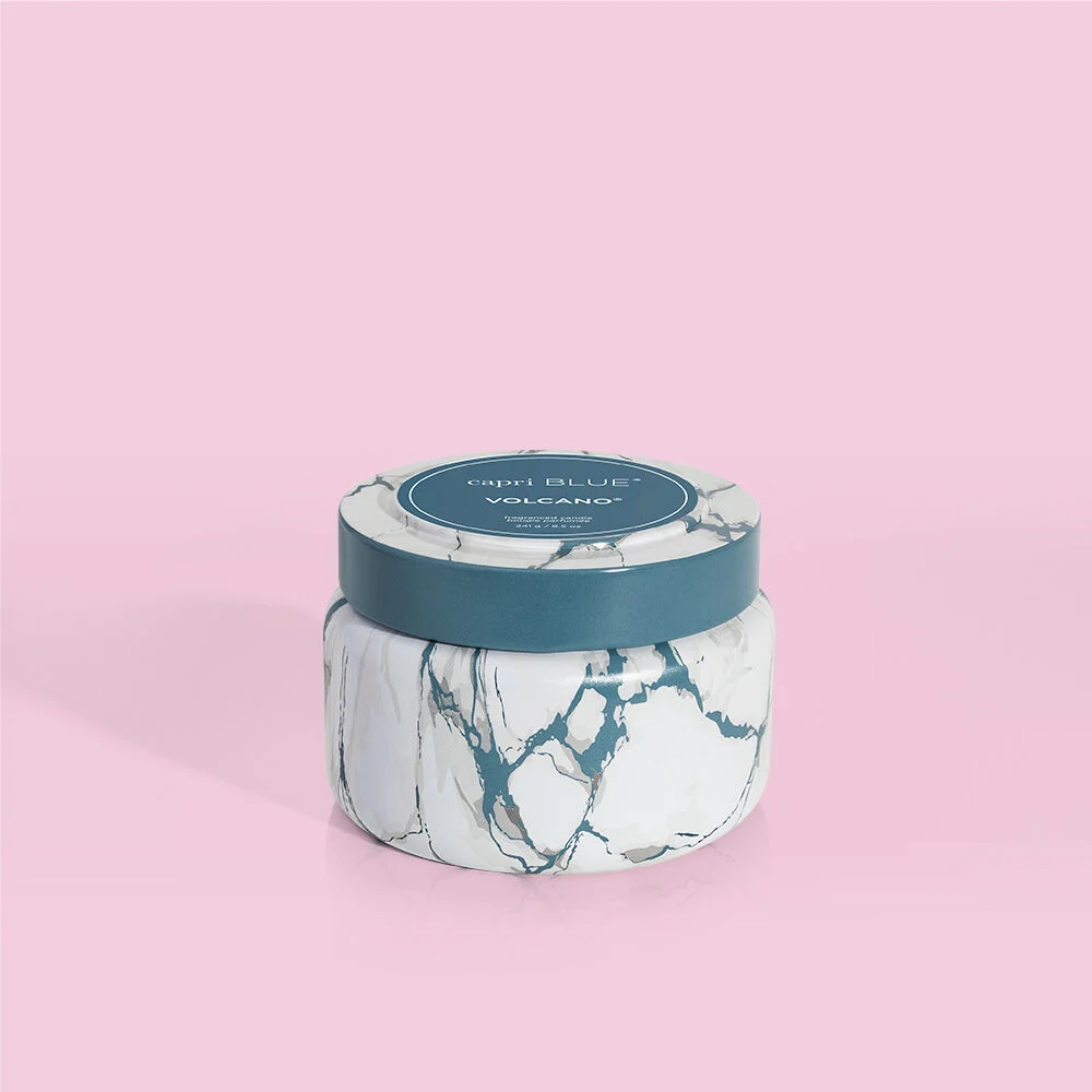 [Capri Blue] Volcano Modern Marble Printed Travel Tin-8.5 oz.