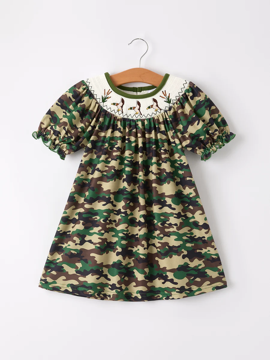 Camouflage Duck Girls Dress