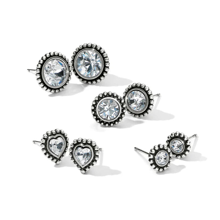 {Brighton}  Sil/Stn Twinkle Med Post Earring