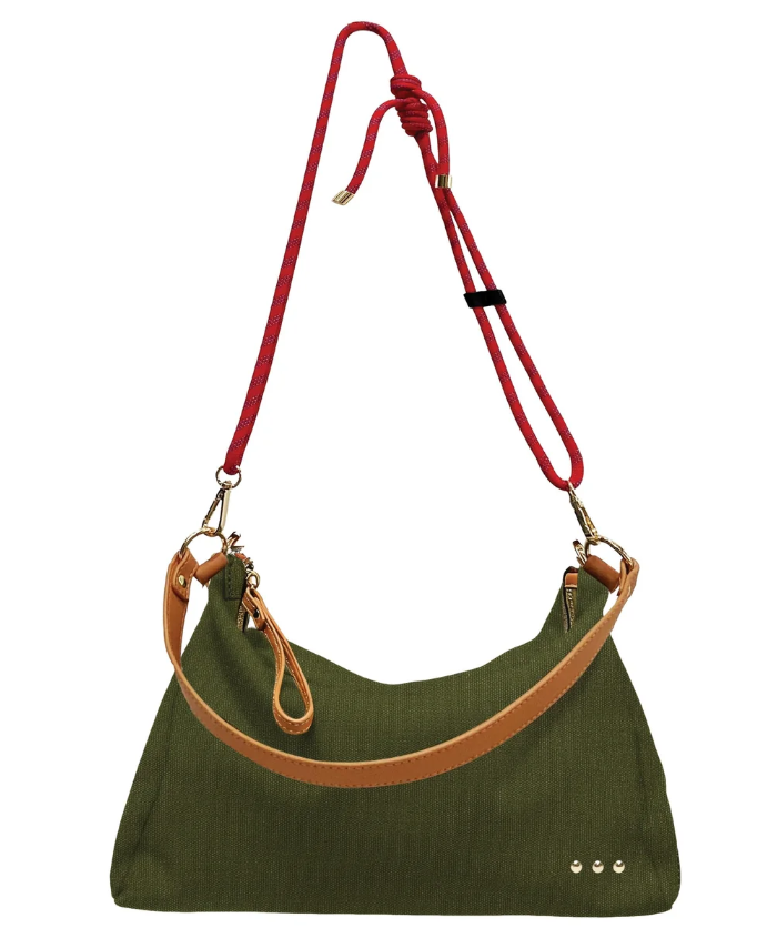 Cosette Canvas Shoulder Bag- Olive