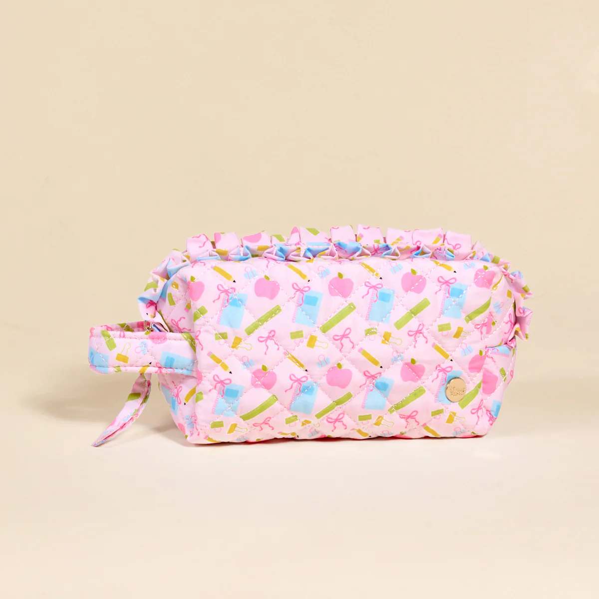 Essentials Quilted Cosmetic Pouch - School's In Session