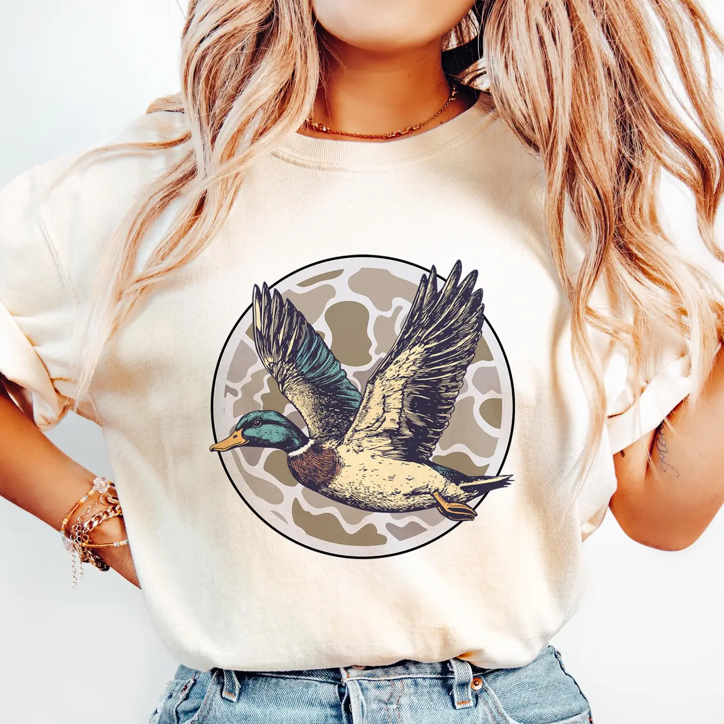 Mallard Duck Hunting T-Shirt - Sand