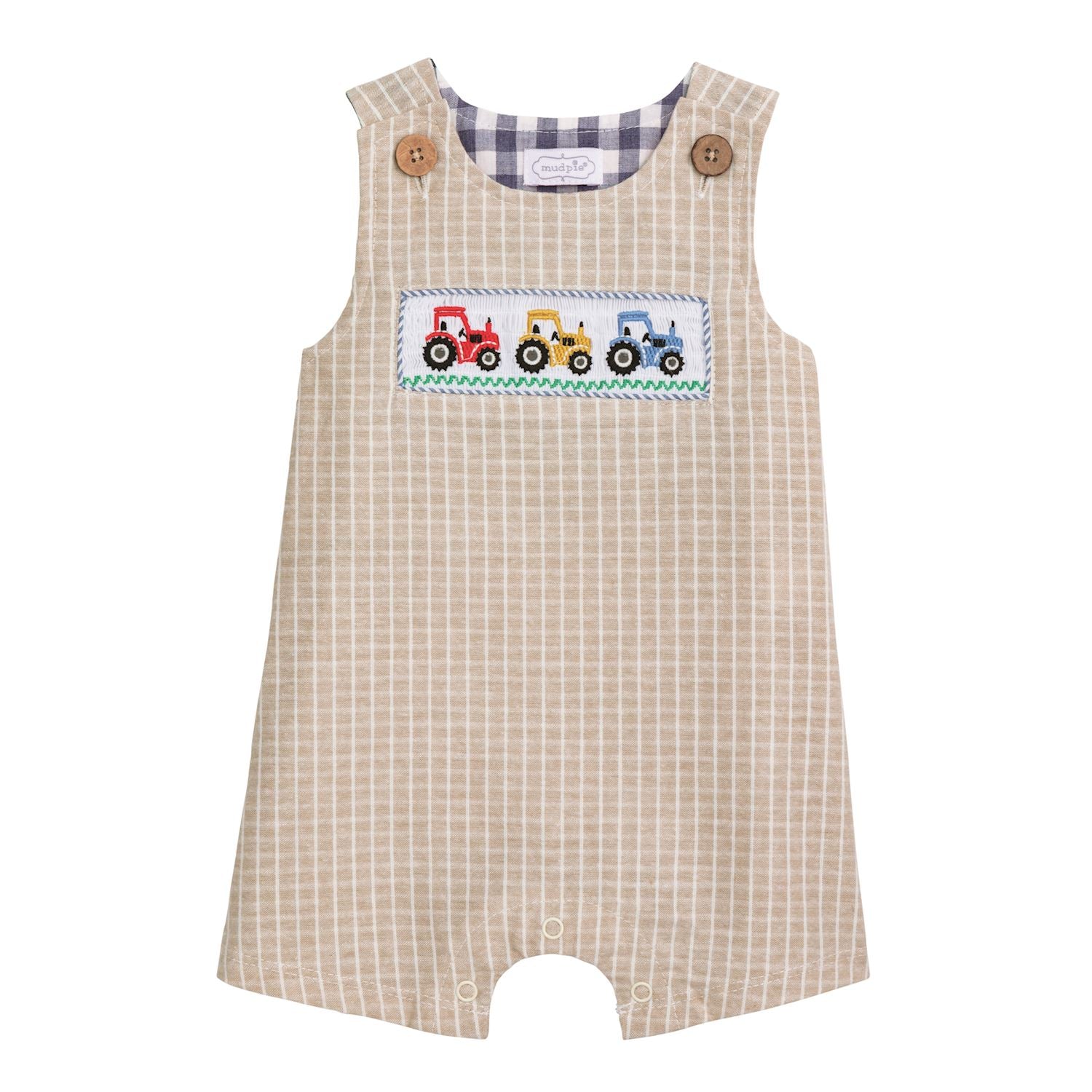 [Mud Pie] Smocked Tractor Jon Jon