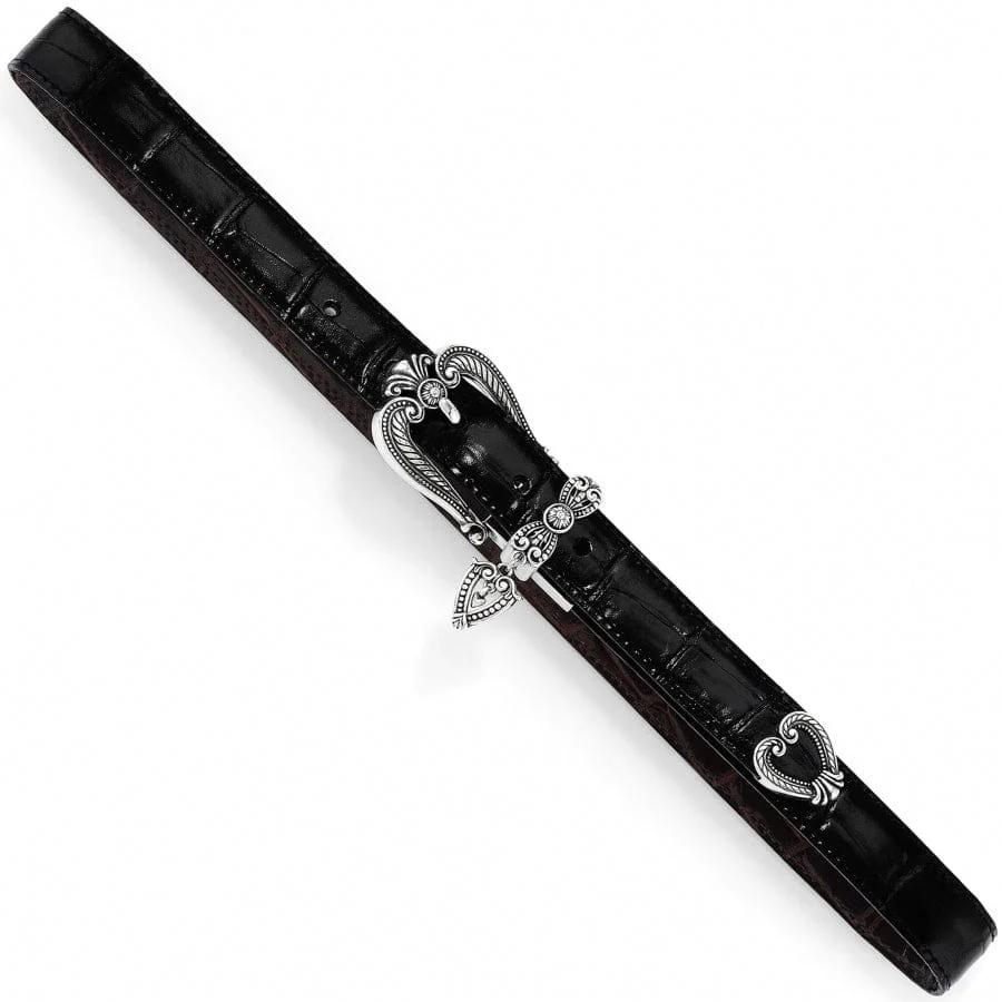 [Brighton] Hearts Reversible Belt-Blk/Choc