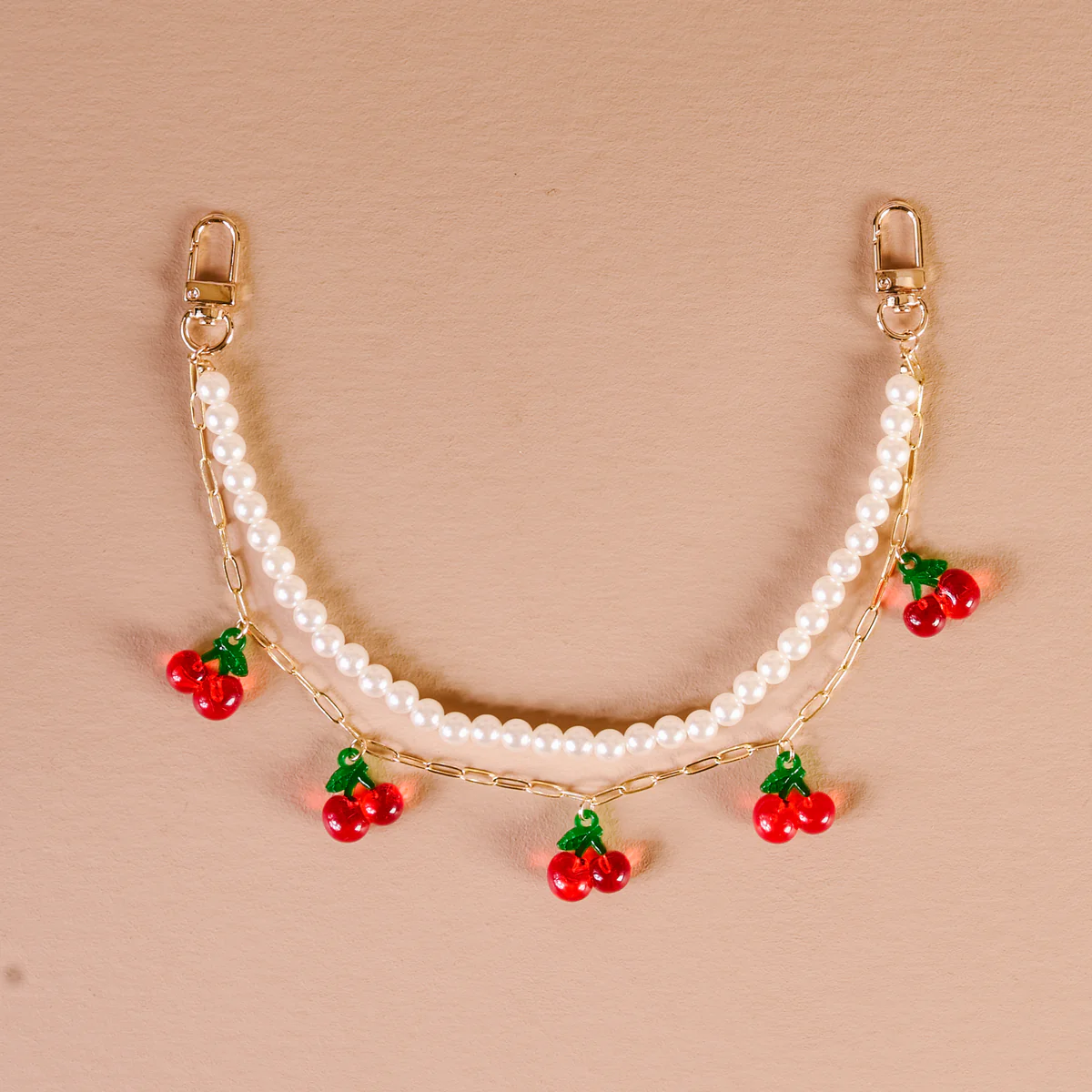 Cherried Away Necklace Bag Charm