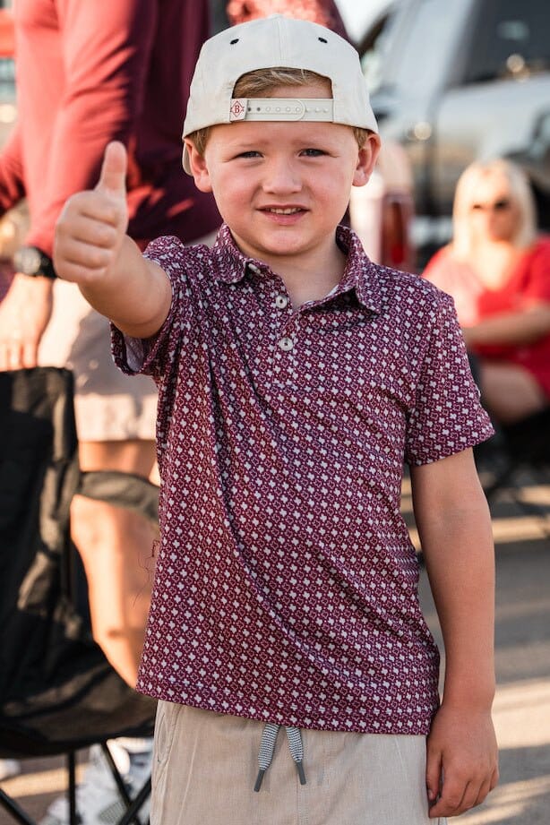 [Burlebo] Youth Polo - Texas - Maroon/Grey