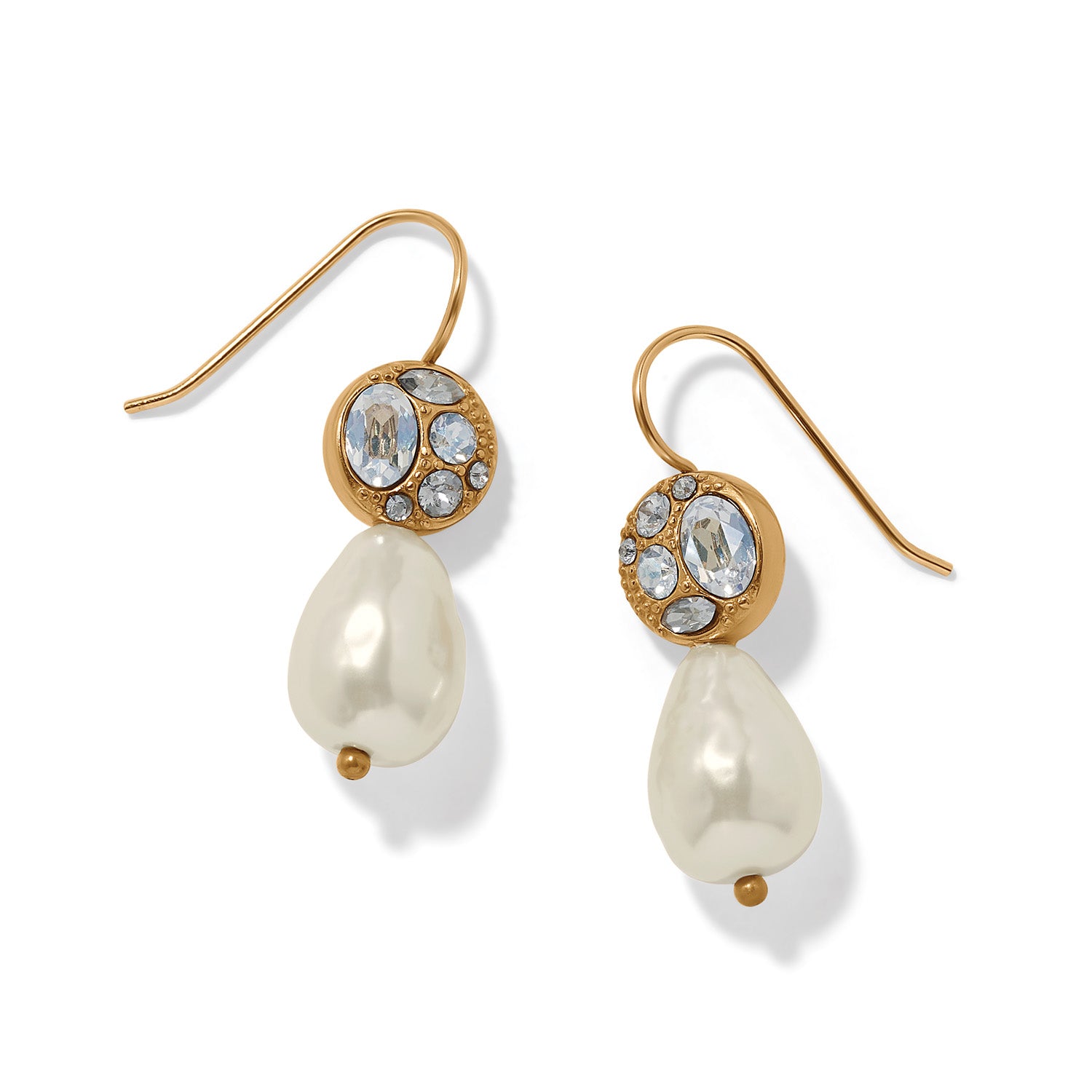[Brighton] Trust Your Journey Petite Pearl French Wire Earrings-Gold